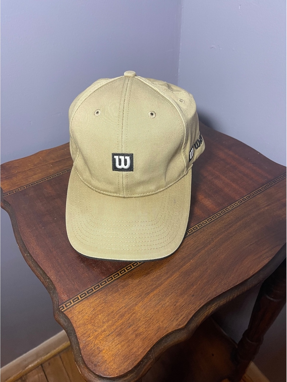 Wilson Khaki Beige Baseball Cap 100% Cotton Adjustable One Size